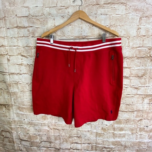 Polo Ralph Lauren Shorts Double Knit Tech Athletic Short in Red Size XXL - Picture 2 of 7